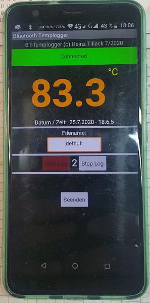 Temp-Logger Android Bluetooth