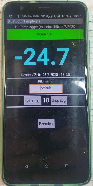 Temperaturlogger Android Bluetooth